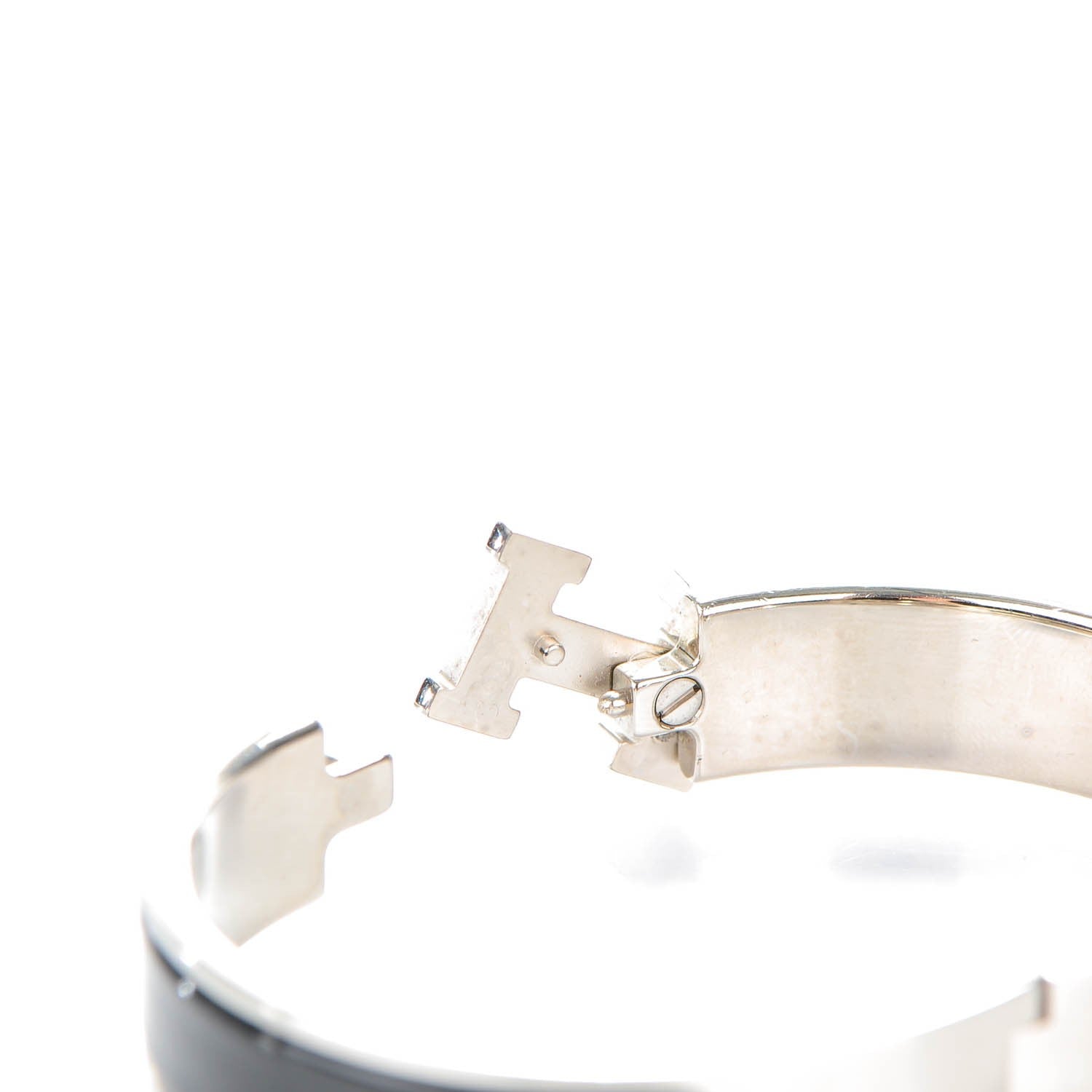 Hermes Enamel Narrow Clic Clac H Bracelet GM Black 4 of 6