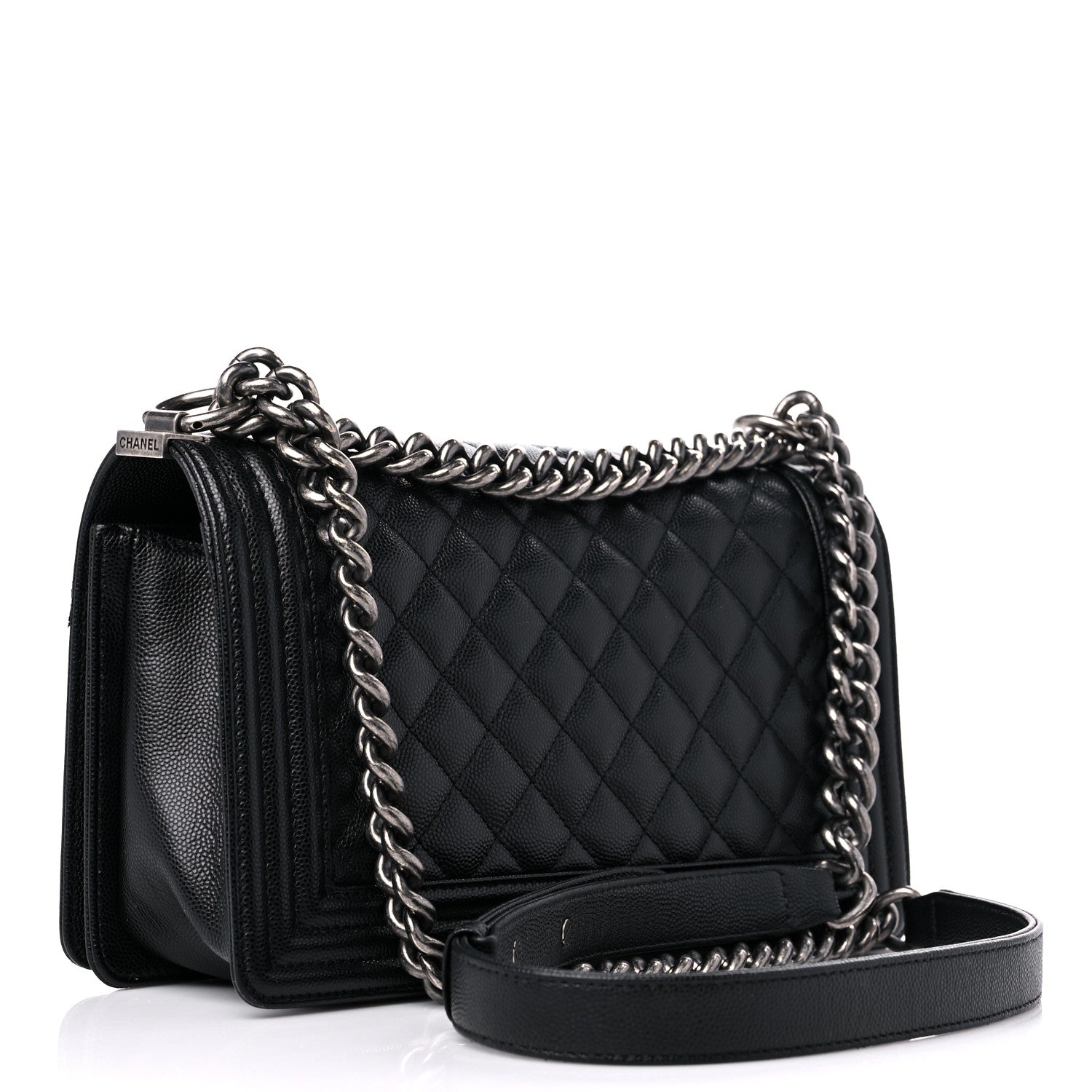 Chanel Caviar Quilted Medium Boy Flap Black 3 of 12