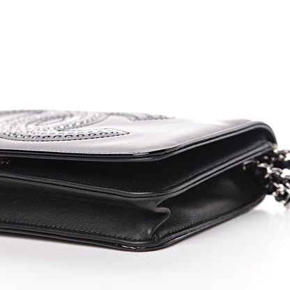 Chanel Patent Strass Wallet On Chain WOC Black 10 of 15