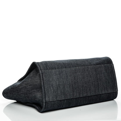 Chanel Canvas Large Deauville Tote Dark Blue 4 of 7