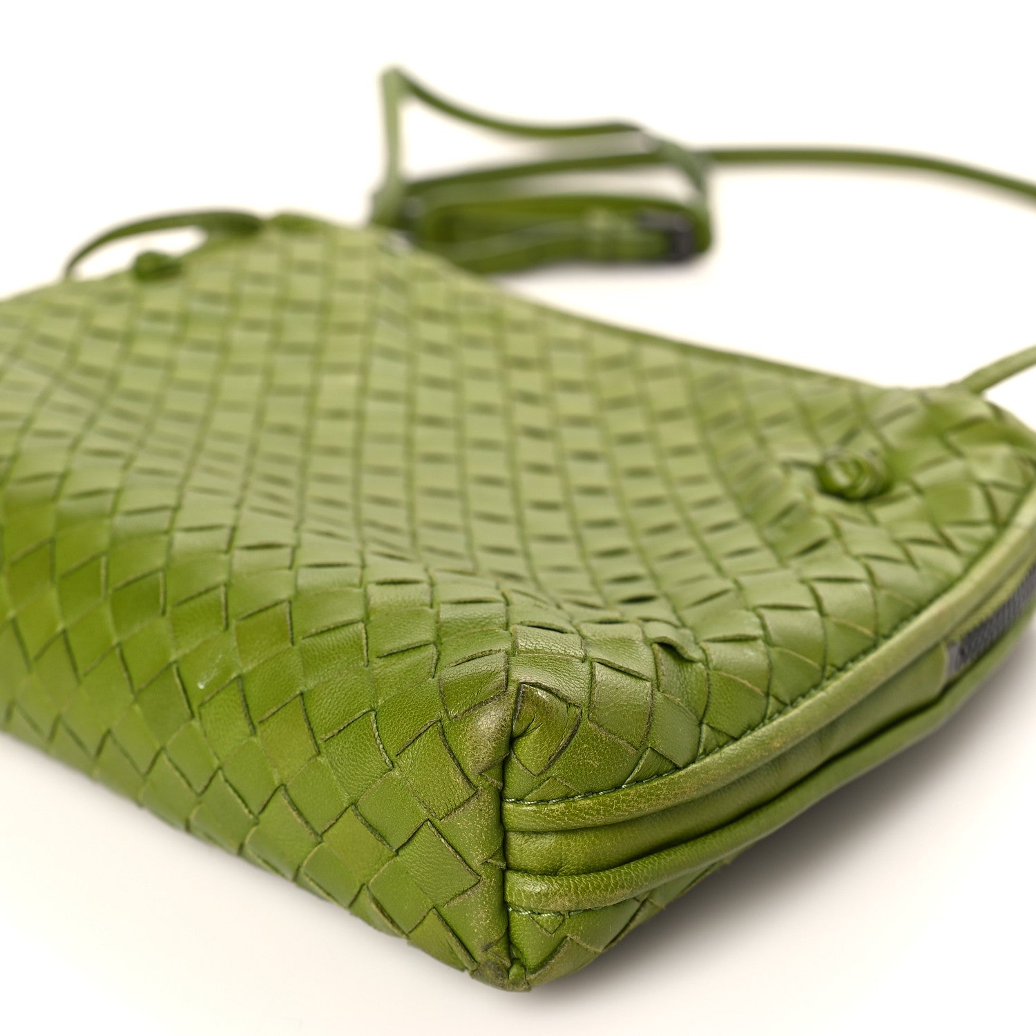 Bottega Veneta Nappa Intrecciato Nodini Crossbody Messenger Green 10 of 13