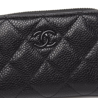 Chanel Caviar Quilted Incognito Zip Coin Purse Black 8 of 9
