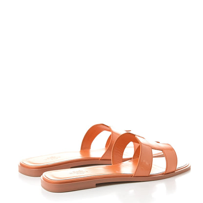 Hermes Patent Oran Sandals 40 Orange Melon 4 of 8