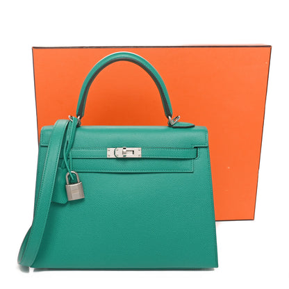Hermes Epsom Kelly Sellier 25 Vert Jade 11 of 11