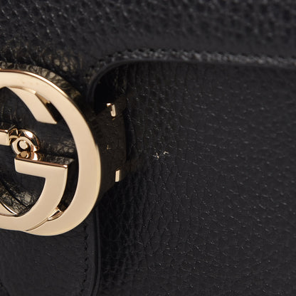 Gucci Dollar Calfskin Small Interlocking G Shoulder Bag Black 10 of 11