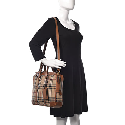 Burberry Nylon Horseferry Check Newburg Briefcase Tan 2 of 13