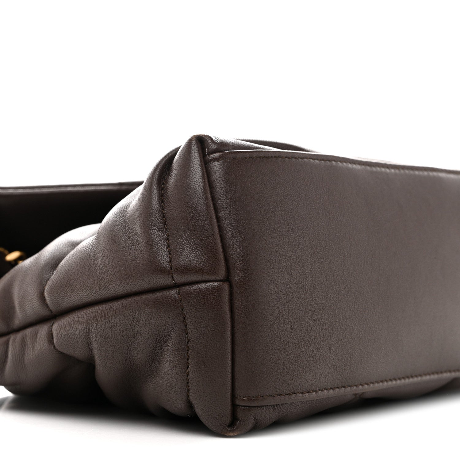 Saint Laurent Lambskin Quilted Small Loulou Puffer Monogram Chain Satchel Dark Ganache 9 of 14