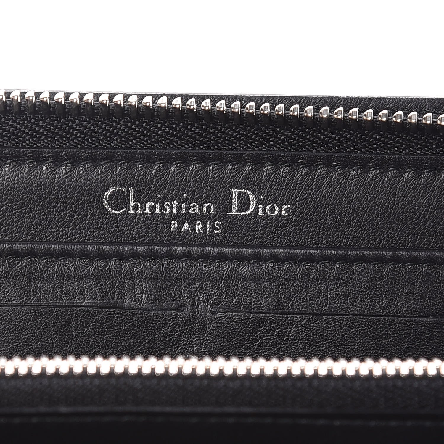 Christian Dior Calfskin Paradise Diorissimo Voyageur Wallet Black 6 of 13