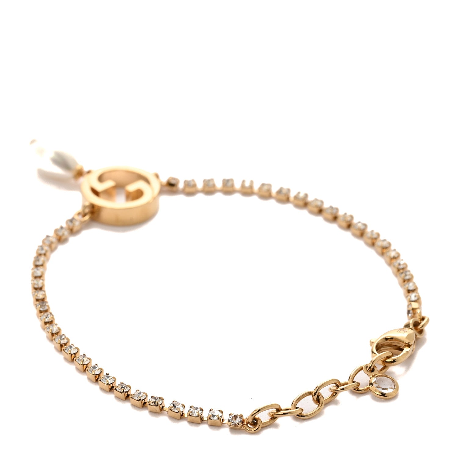 Gucci Crystal Pearl Bracelet Gold Gold 3 of 5