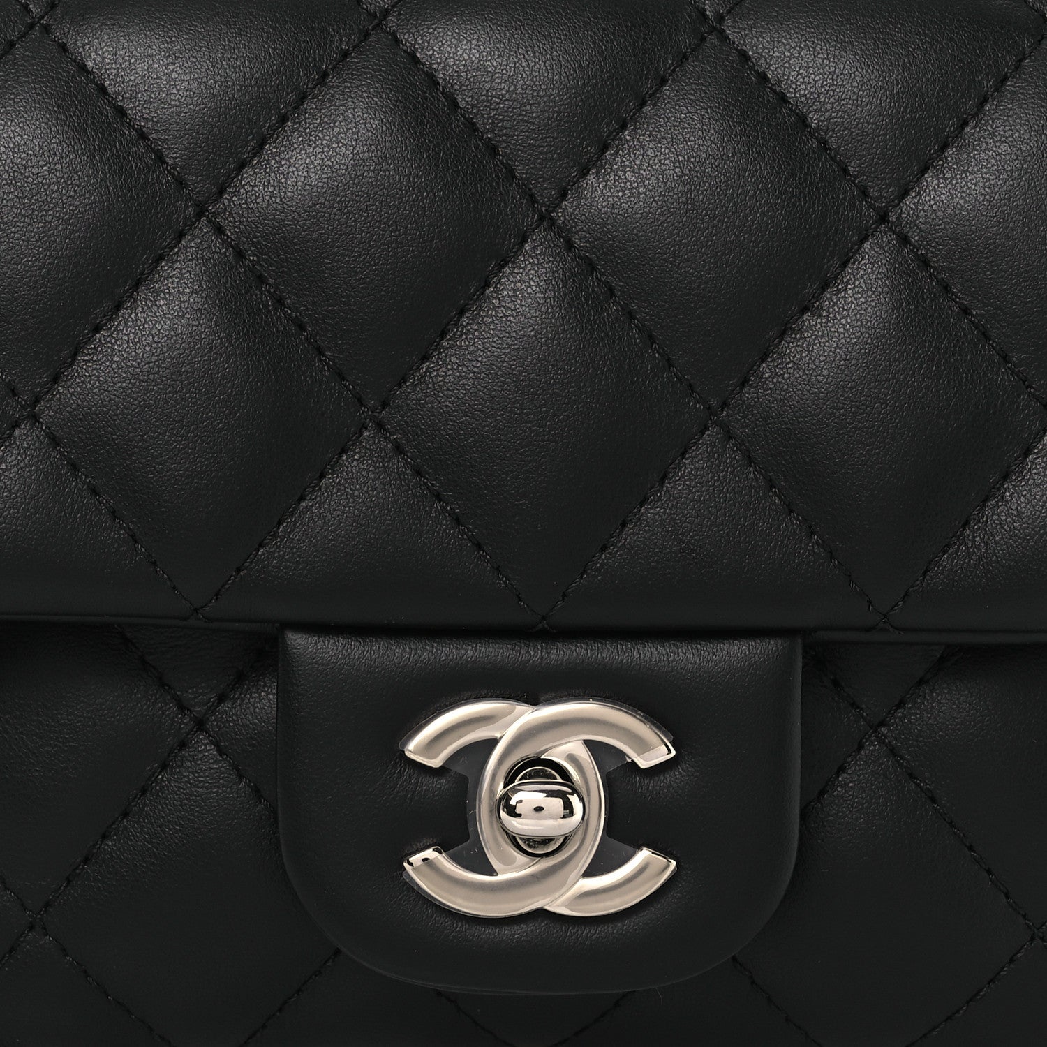Chanel Calfskin Quilted CC Uniform Flap Belt Bag Black 9 of 14