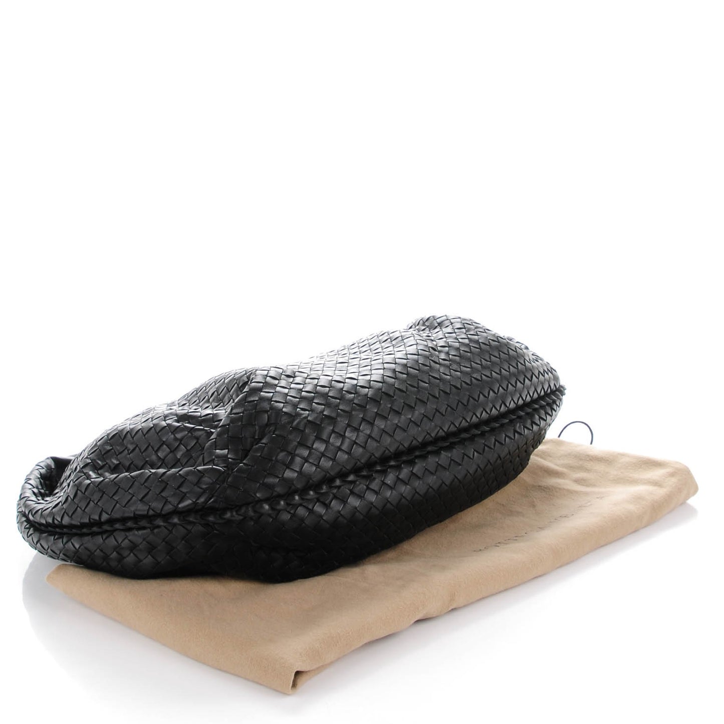 Nappa Intrecciato Large Belly Veneta Hobo Nero Black