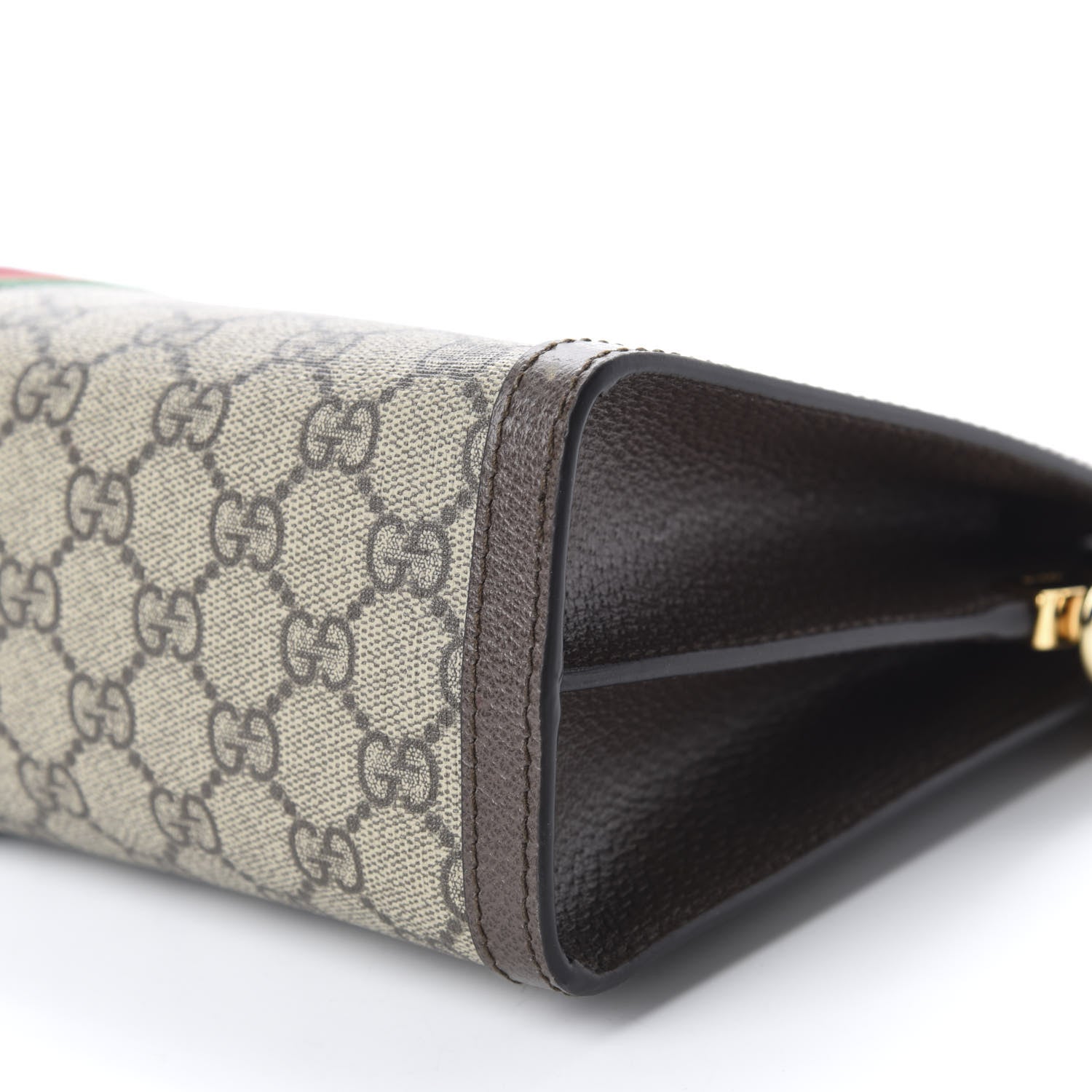Gucci GG Supreme Monogram Web Medium Ophidia Chain Shoulder Bag Brown 7 of 11