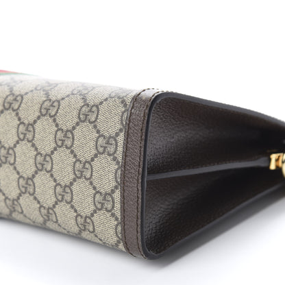 Gucci GG Supreme Monogram Web Medium Ophidia Chain Shoulder Bag Brown 7 of 11