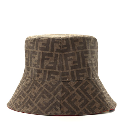 Fendi Technical Fabric FF Reversible Bucket Hat L Tobacco Red 5 of 13
