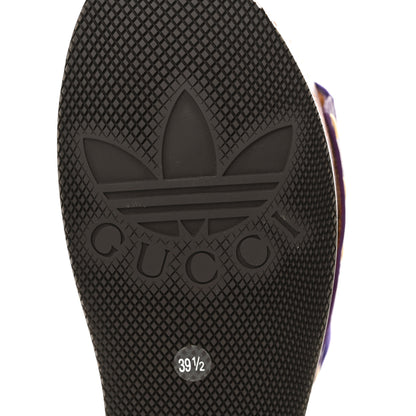 Gucci X ADIDAS Soft Velvet Malaga Kid Womens Platform Sandals 39.5  Iris Extreme 9 of 14