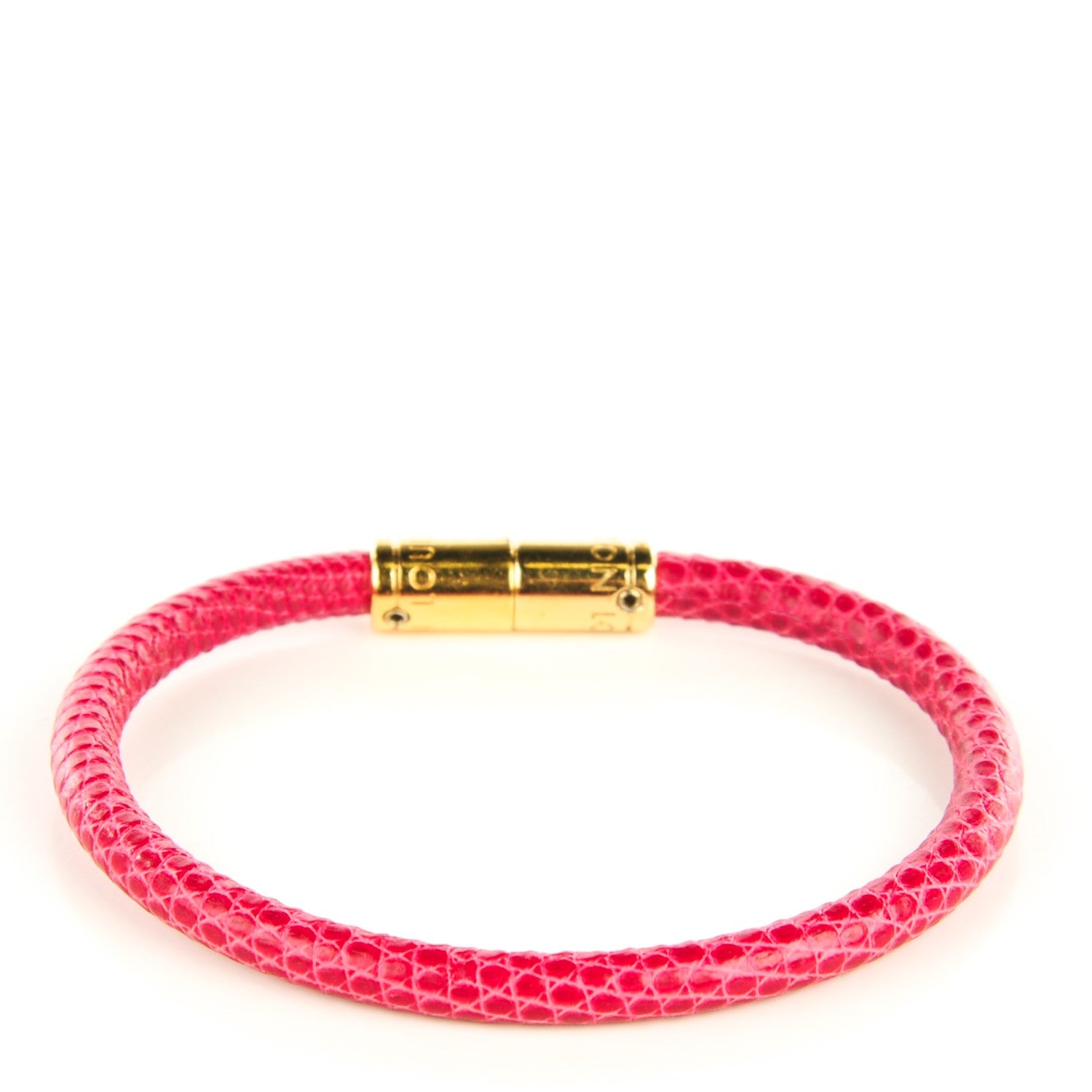 Louis Vuitton Lizard Keep It Bracelet 19 Fuchsia 3 of 6