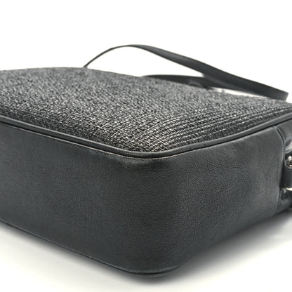 Saint Laurent Raffia Canvas Monogram Lou Camera Bag Black 11 of 11
