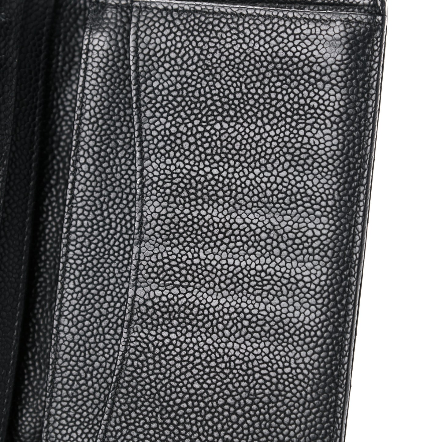 Caviar Quilted Yen Wallet Black