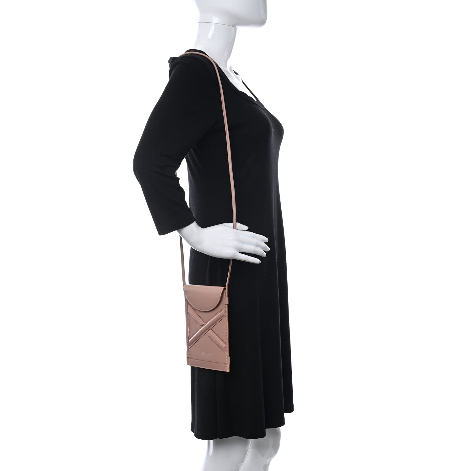 Alexander McQueen Calfskin The Curve Micro Crossbody Pouch Bag Pink 2 of 12