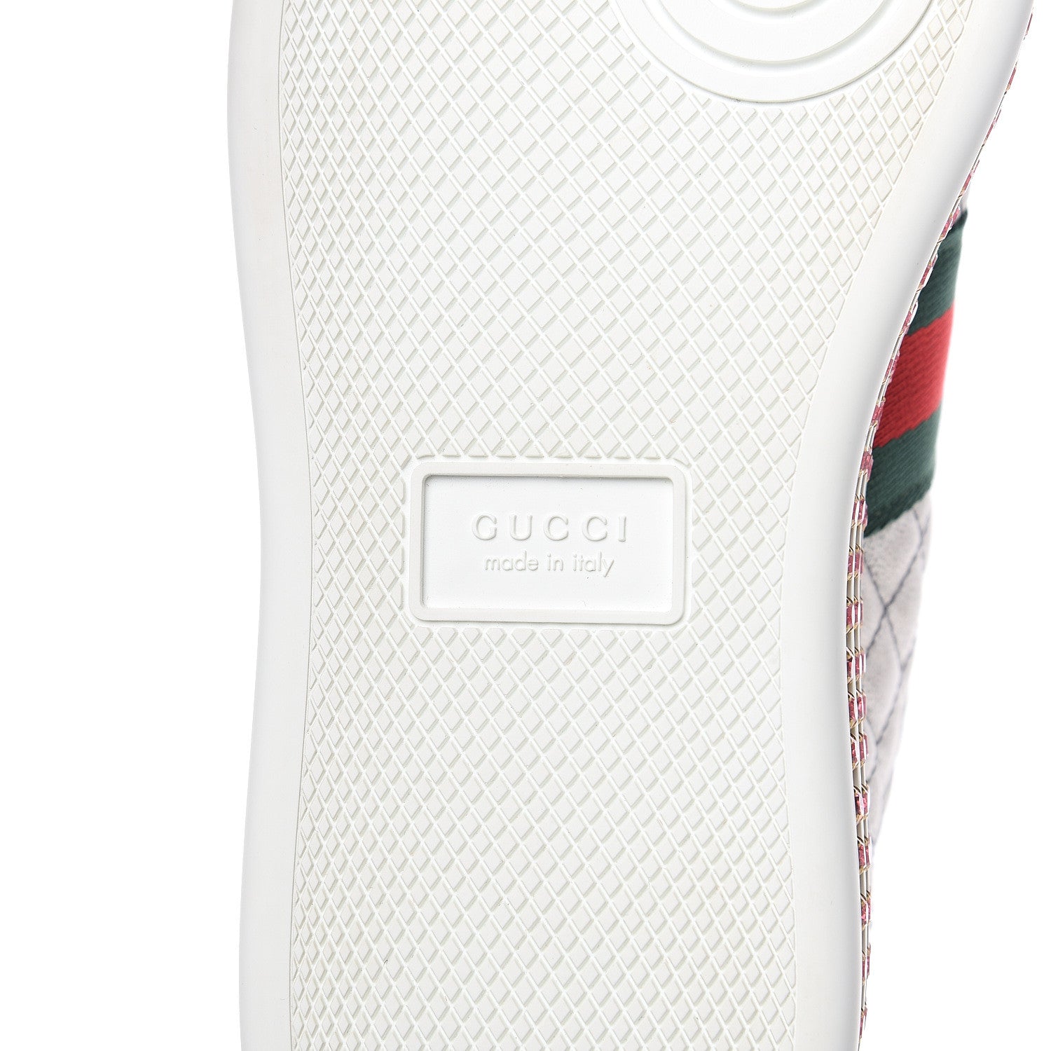 Gucci Laminated Nappa Crystal Web Bee Embroidered Trapuntata Womens Ace Platform Sneakers 38.5 Argento 7 of 7