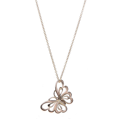 Tiffany 18K Rose Gold Butterfly Pendant Necklace 4 of 7