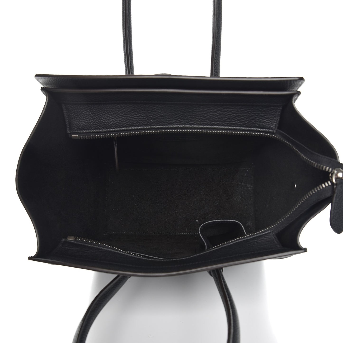 Drummed Calfskin Micro Luggage Black
