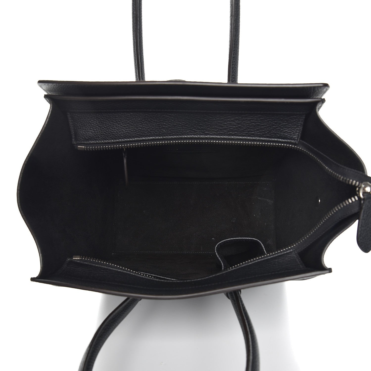 Celine Drummed Calfskin Micro Luggage Black 5 of 10