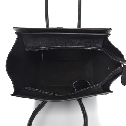 Celine Drummed Calfskin Micro Luggage Black 5 of 10