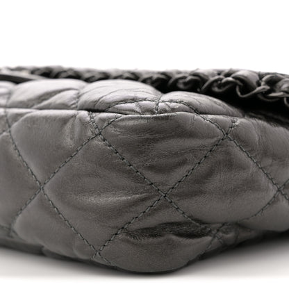 Chanel Metallic Calfskin Quilted Medium Chain Me Flap Grey 10 of 10