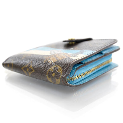 Louis Vuitton Monogram Groom Compact Zip Wallet Blue 3 of 7