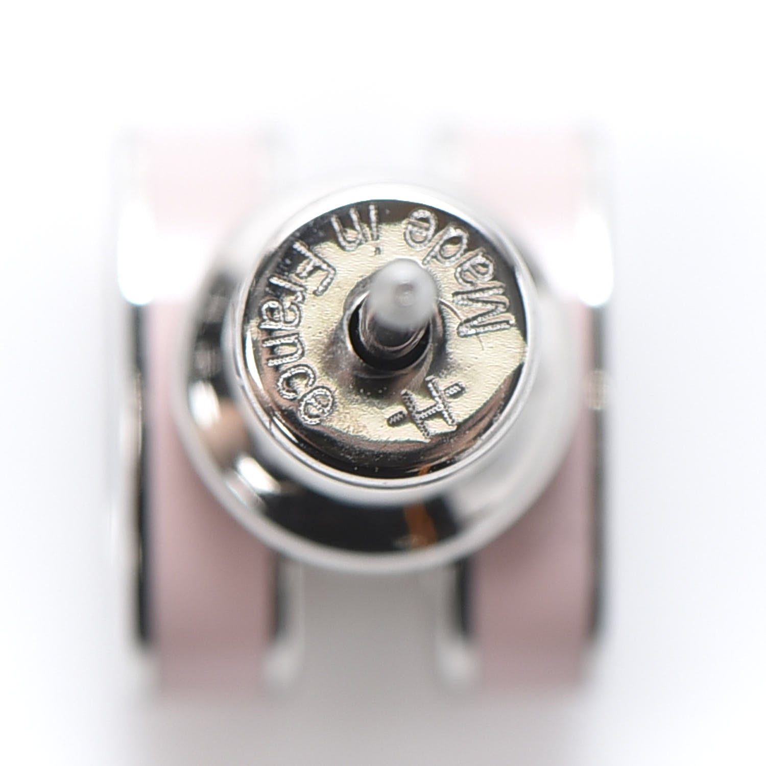 Hermes Silver Lacquered Pop H Earrings Rose Dragee 4 of 5