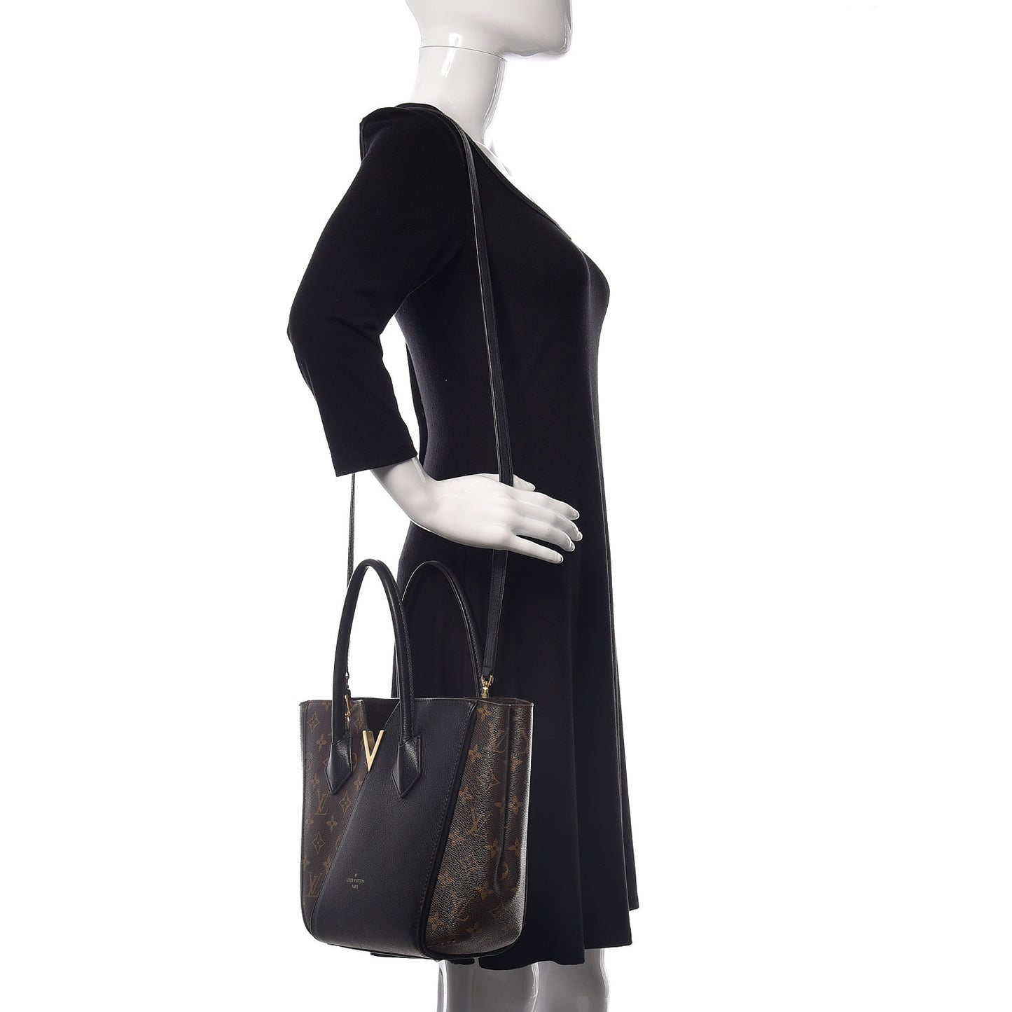 Calfskin Monogram Kimono Tote PM Black