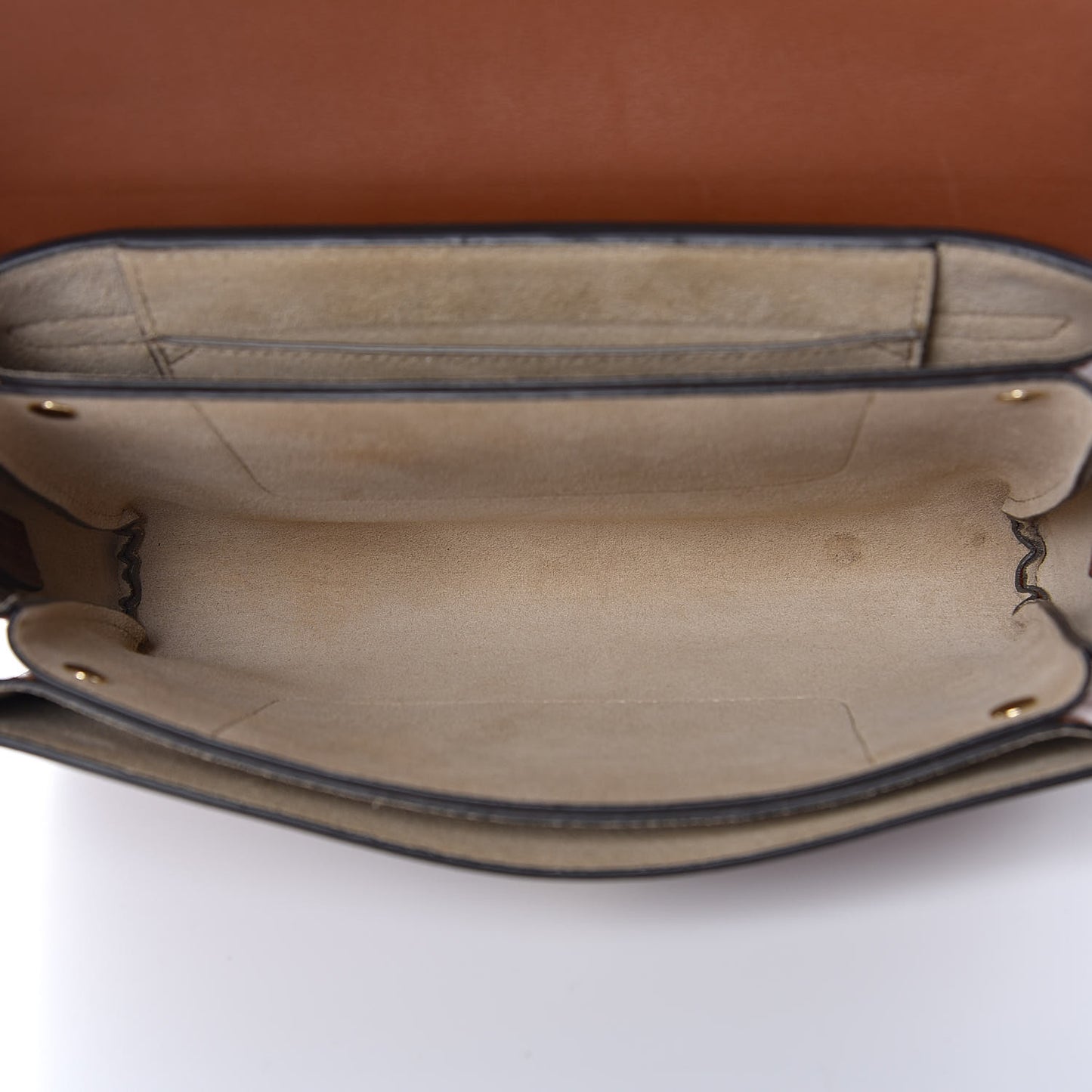 Suede Calfskin Small Faye Shoulder Bag Tobacco