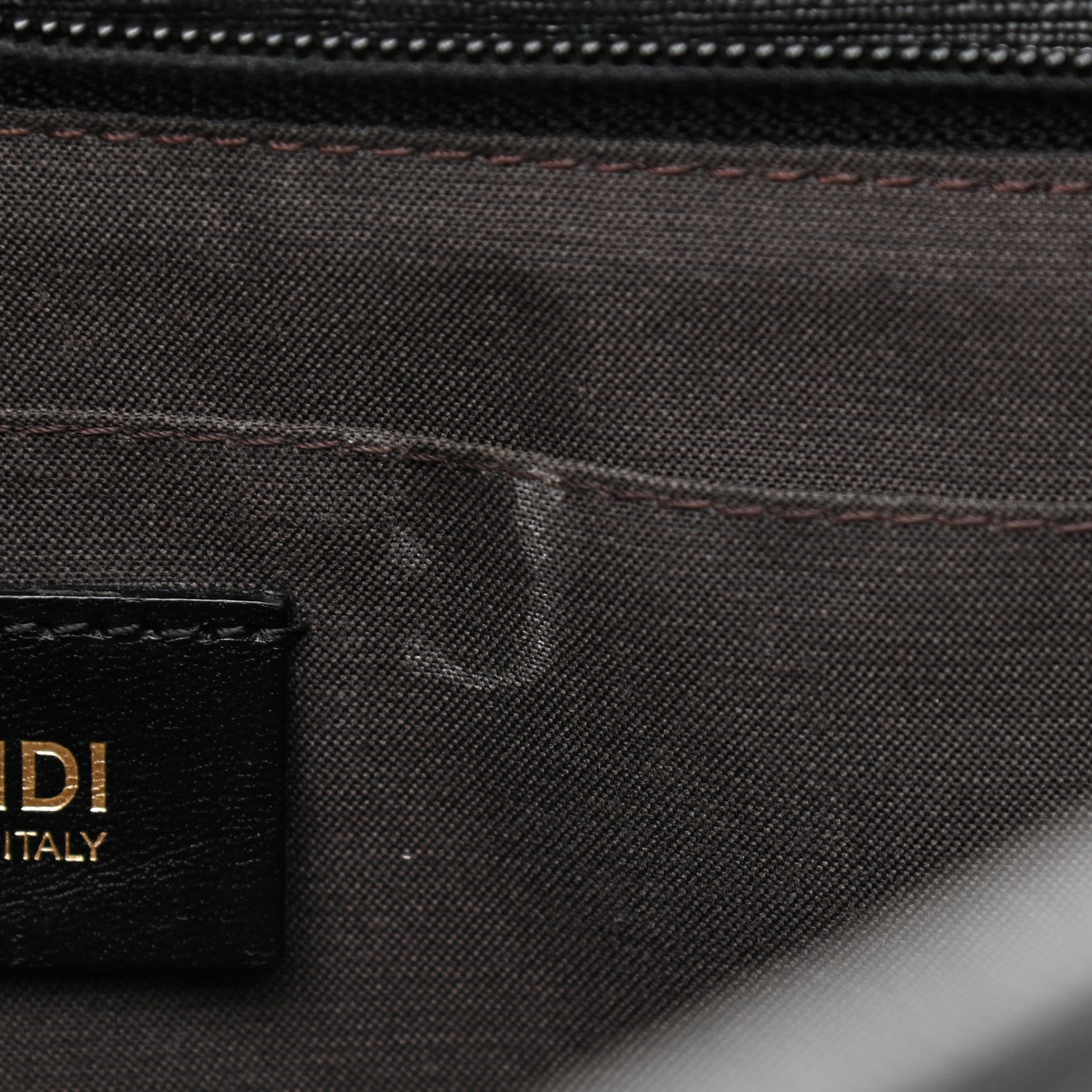 Fendi Zucchino Spalmati Vitello Large Charm Shopping Tote Black 12 of 12