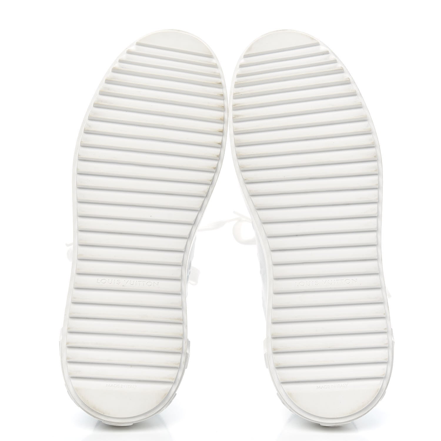 Louis Vuitton Lambskin Embossed Monogram Time Out Sneakers 38 White 5 of 9