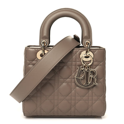 Christian Dior Lambskin Cannage Small My ABCDior Lady Dior Warm Taupe 1 of 10
