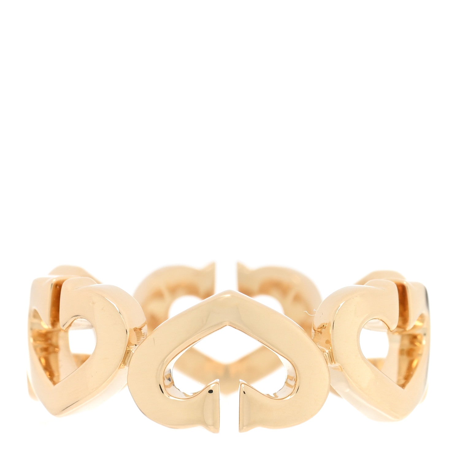 Cartier 18K Yellow Gold Diamond Hearts and Symbols Ring 53 6.25 3 of 4