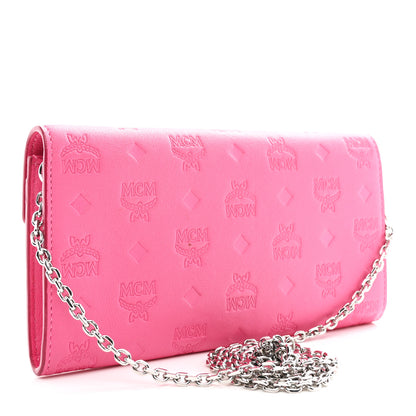 MCM Calfskin Ottomar Large Patricia Wallet On Chain Pink 3 of 12