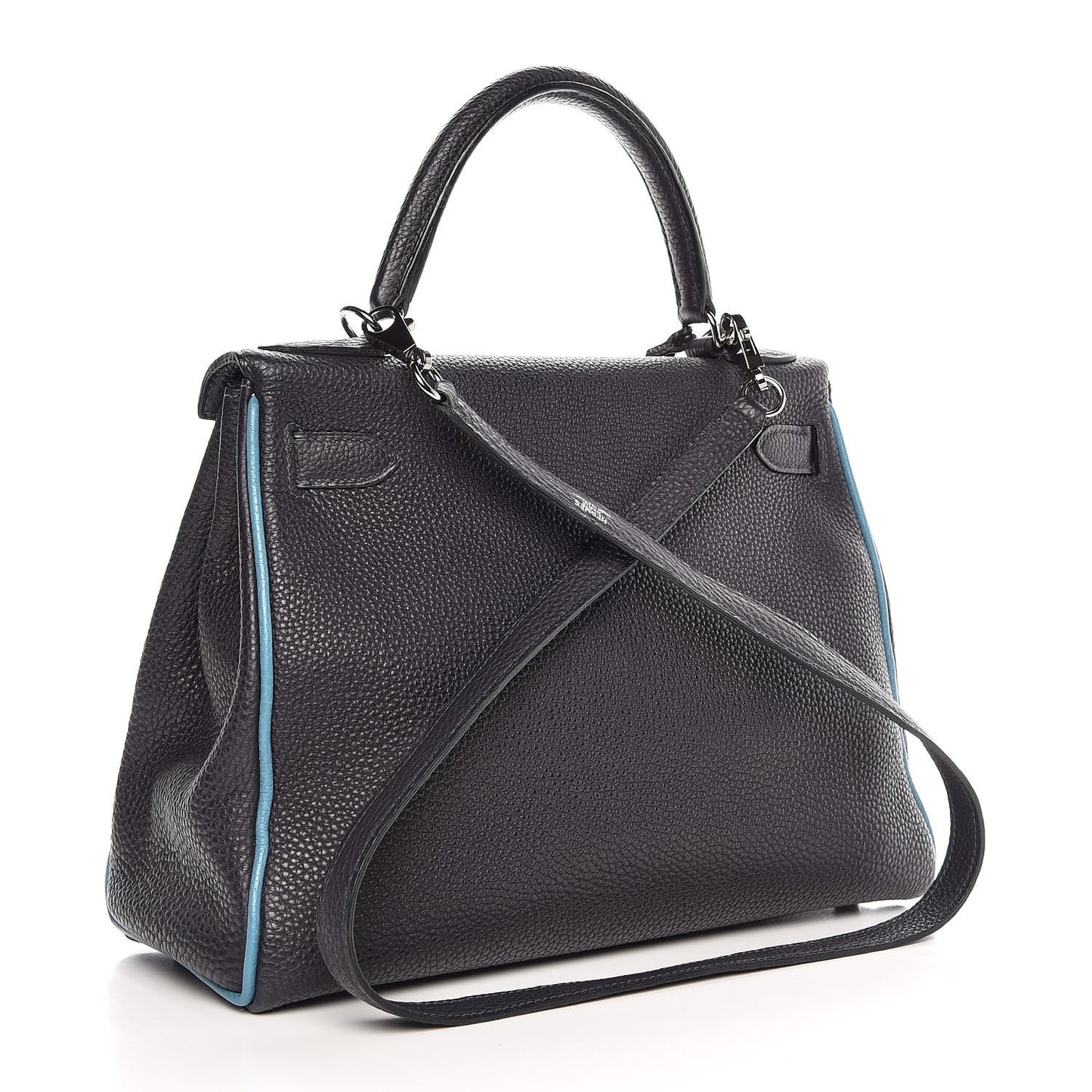 Togo Bi-Color Kelly Retourne 28 Indigo Blue Jean