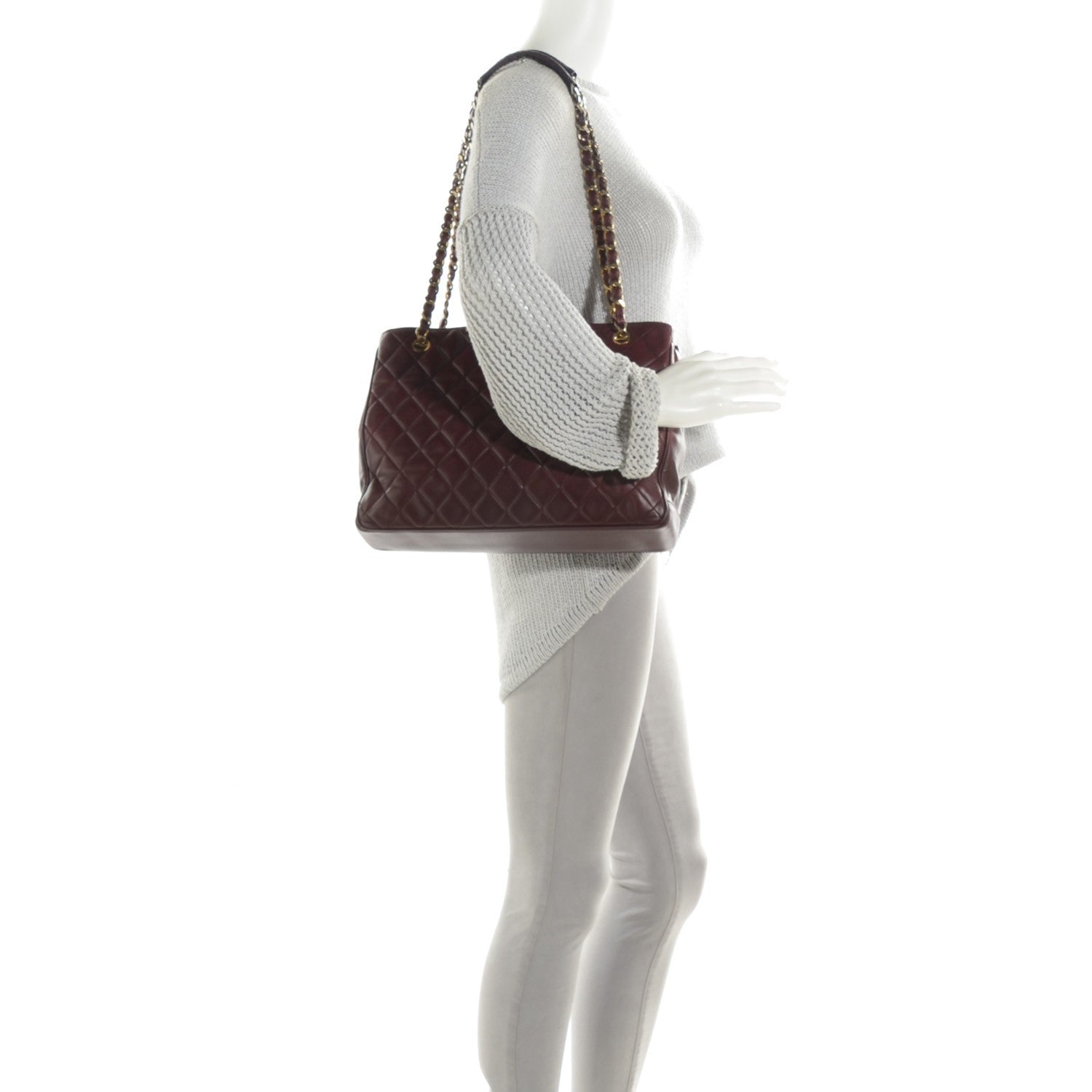 Chanel Lambskin Quilted Shoulder Bag Bordeaux 2 of 14