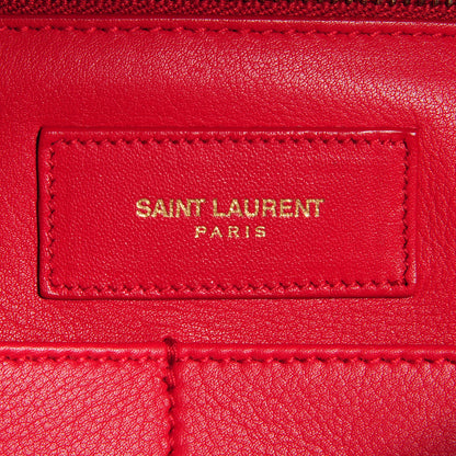 Saint Laurent Calfskin Medium Classic Y Cabas Red 6 of 9