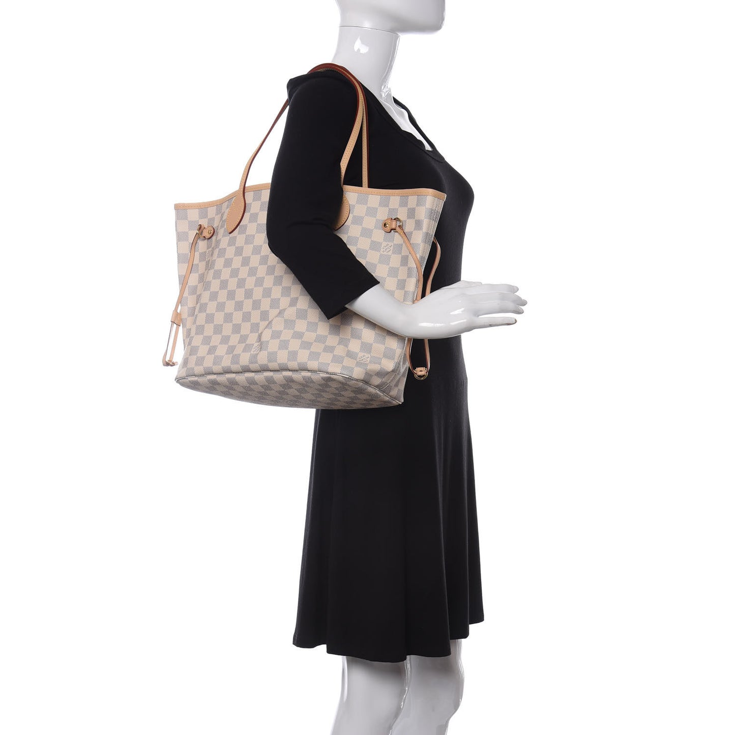 Damier Azur Neo Neverfull MM Rose Ballerine