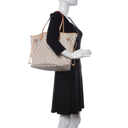 Louis Vuitton Damier Azur Neo Neverfull MM Rose Ballerine 2 of 10