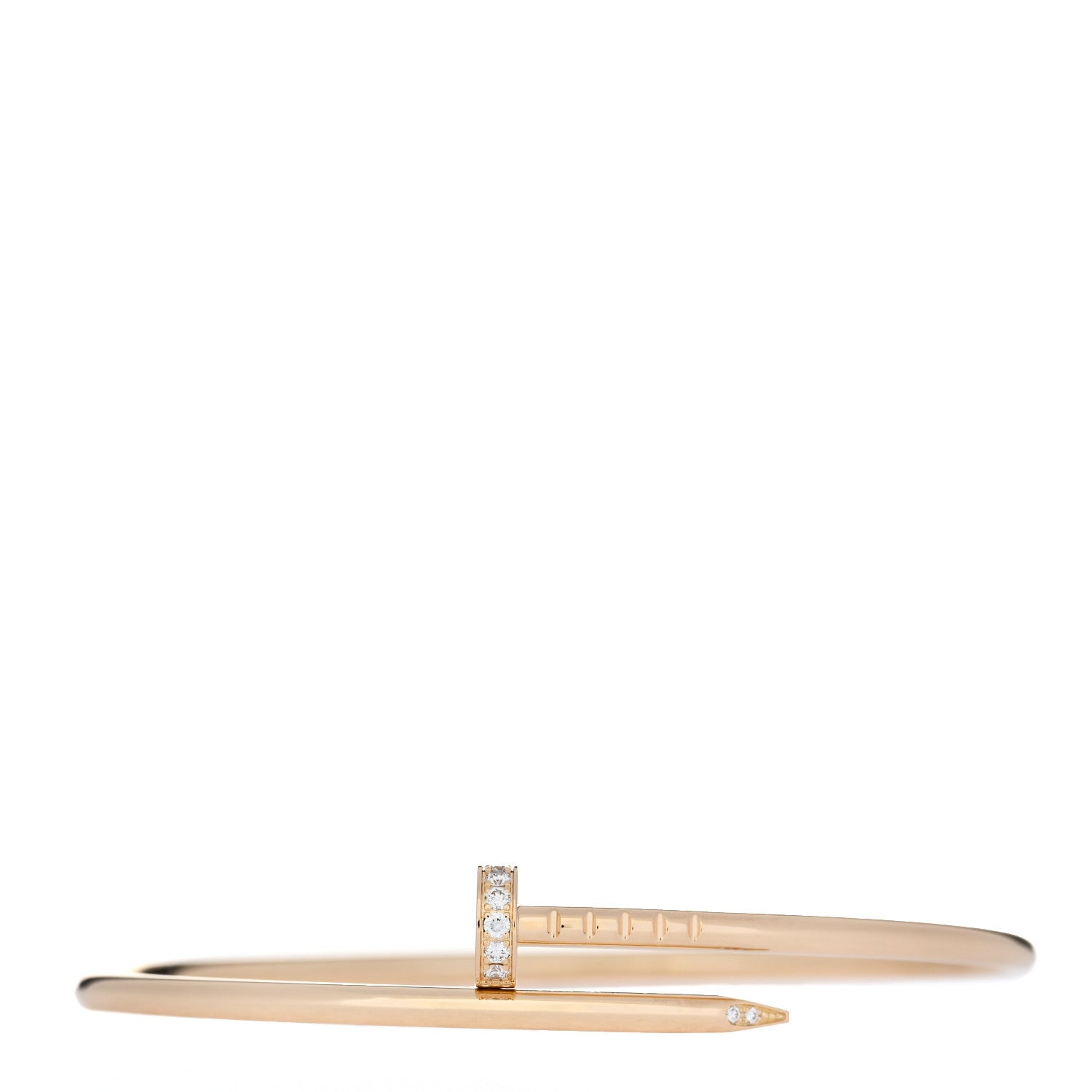 Cartier 18K Yellow Gold Diamond Small Juste Un Clou Bracelet 16 1 of 4