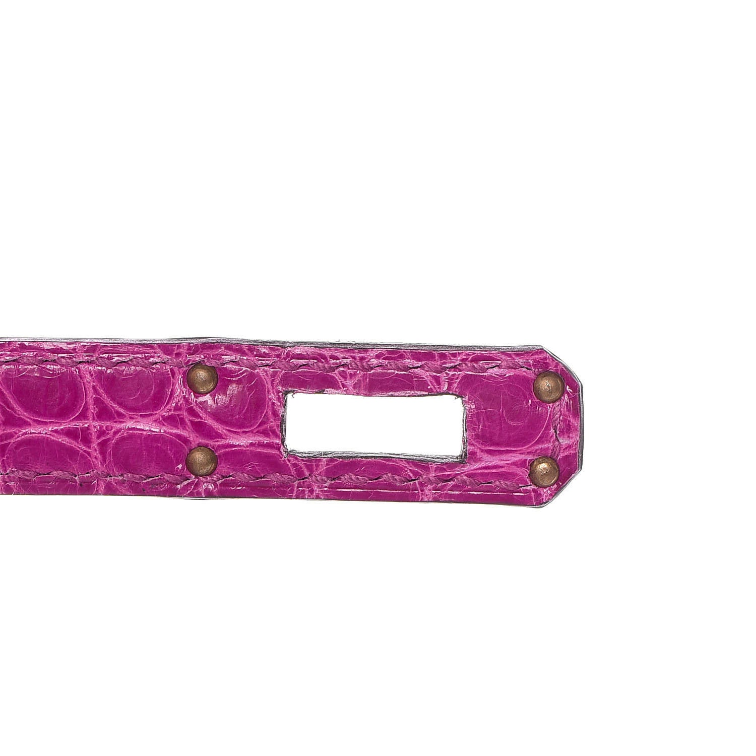 Hermes Shiny Alligator Kelly Sellier 25 Rose Scheherazade 30 of 37