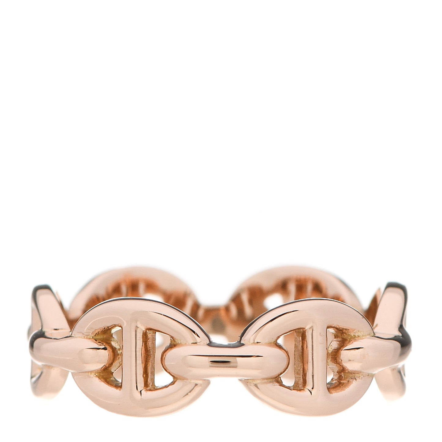 18K Rose Gold PM Chaine D'Ancre Enchainee Ring 49 4.75