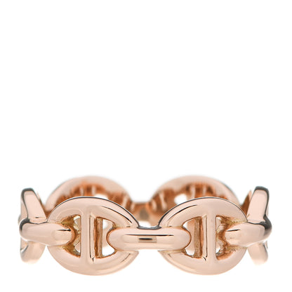 Hermes 18K Rose Gold PM Chaine D'Ancre Enchainee Ring 49 4.75 3 of 6