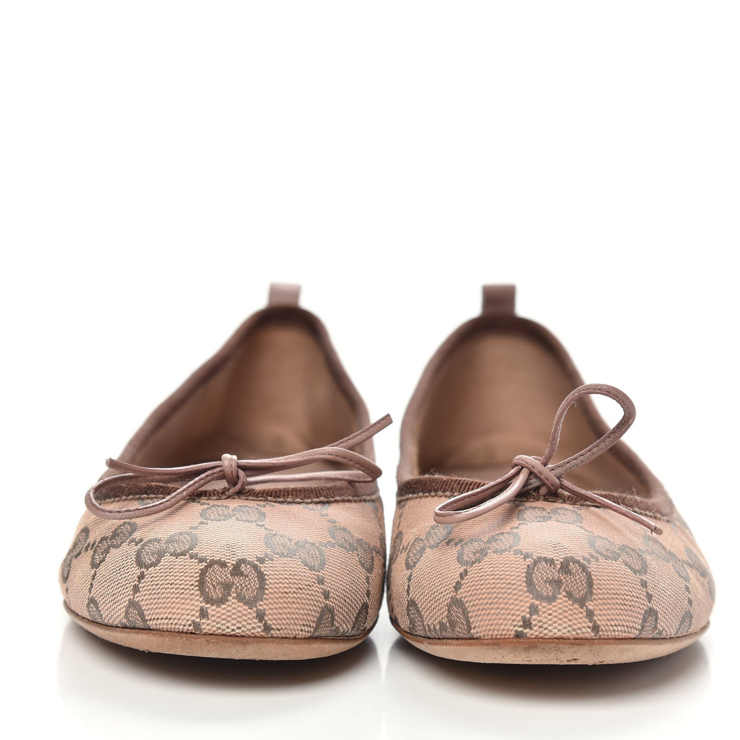 Gucci Monogram Ballet Flats 37.5 Dark Brown 2 of 10