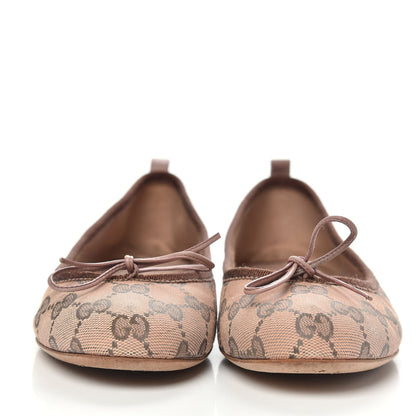 Gucci Monogram Ballet Flats 37.5 Dark Brown 2 of 10