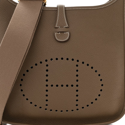 Hermes Taurillon Clemence Evelyne III PM Etoupe 8 of 12